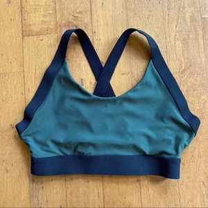 Hunter green sports bra